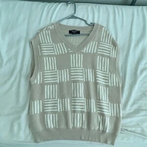 beige sweater vest